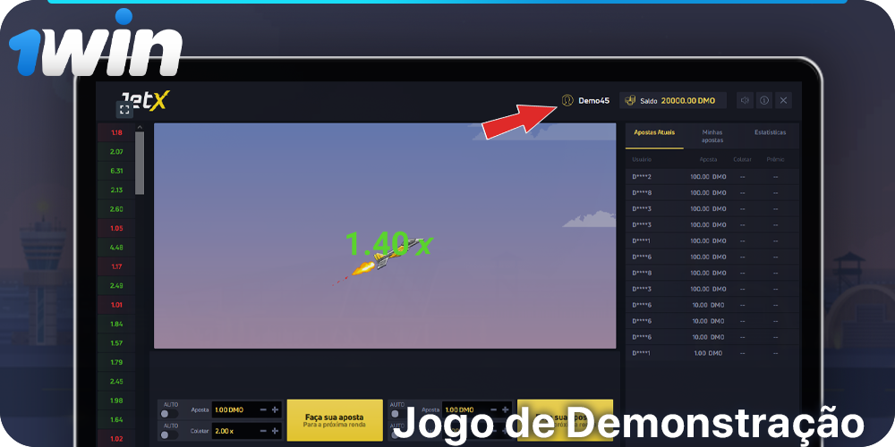 Jogue uma versão demo do Jet-X a 1Win