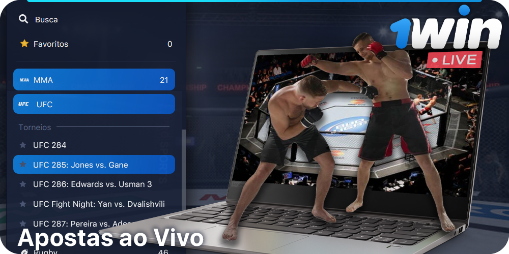 Fazer apostas ao vivo em lutas de MMA a 1Win