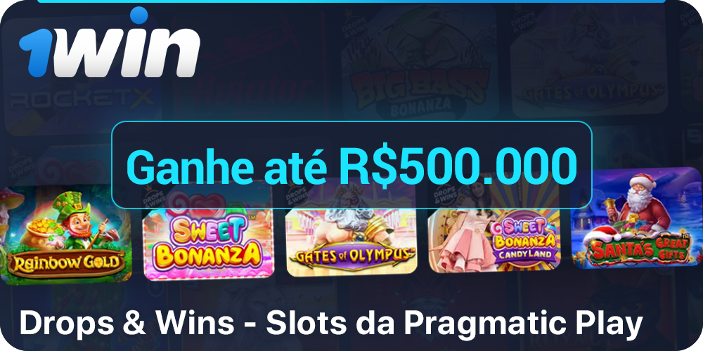 Jogue Pragmatic Play jogos em 1Win, entre no torneio Drops & Wins e ganhe até 500.000 reais
