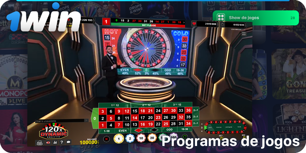 Programas de jogos no 1Win Cassino