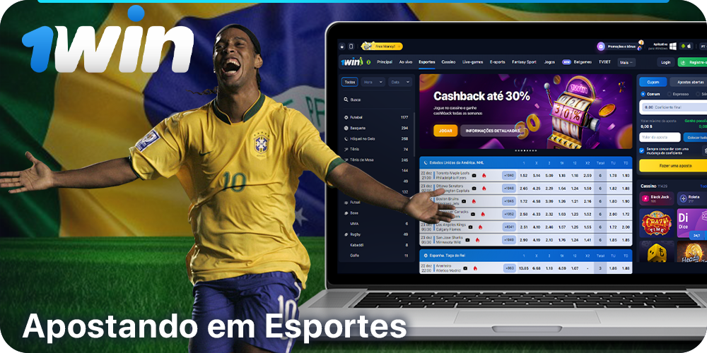 Seção de apostas esportivas no 1Win