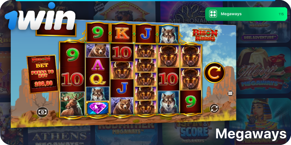 Categoria Megaways no 1Win Cassino