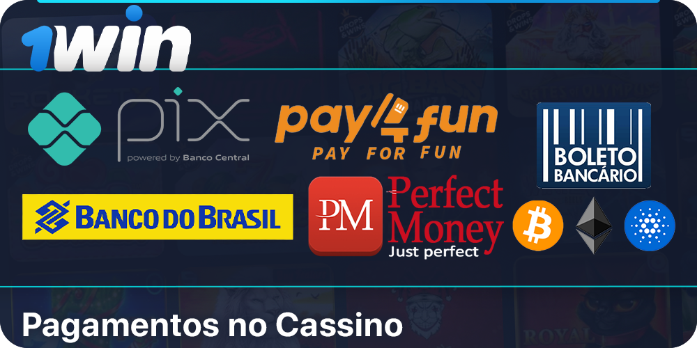 Métodos de pagamento disponíveis no 1Win Cassino