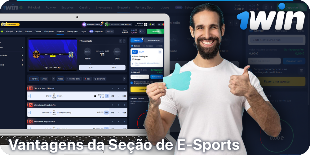Principais vantagens de apostar no eSports a 1Win para os brasileiros