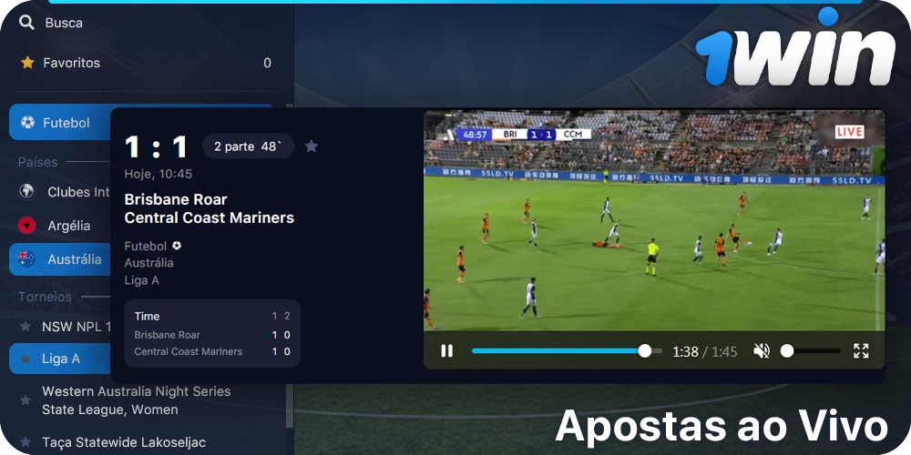 Aposta no futebol ao vivo em 1Win