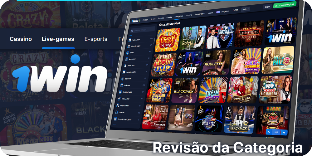 Visão geral da categoria cassino ao vivo no site 1Win no Brasil