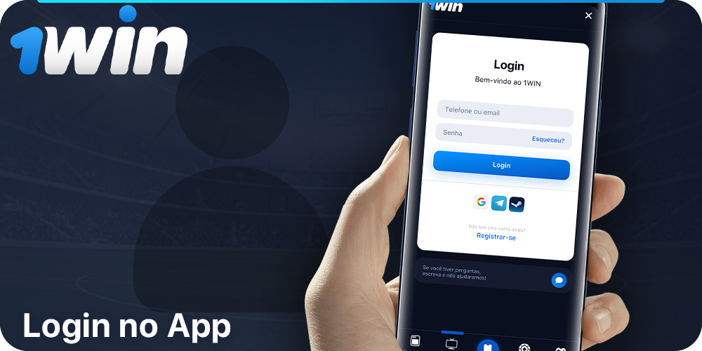 Instruções sobre como fazer login em sua conta através do aplicativo móvel 1Win