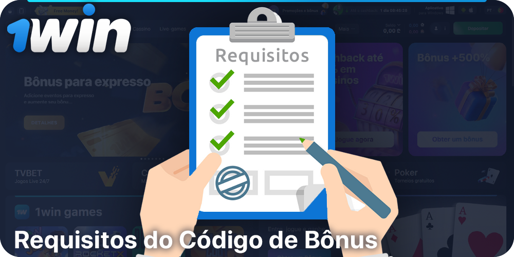 Requisitos para um código promocional de 1Win