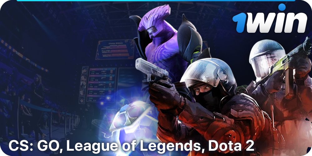 Regras para CS2, Dota 2 e Liga de Lendas em 1Win