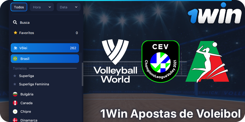Visão geral da seção de apostas em voleibol em 1Win
